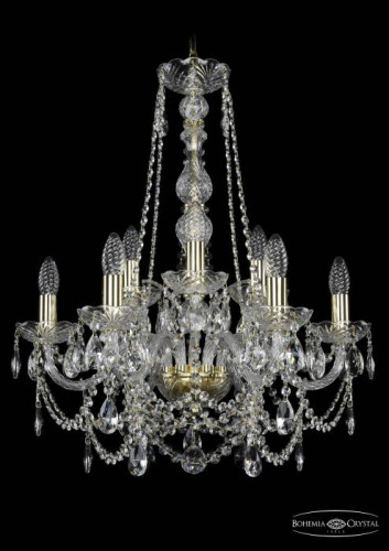 Подвесная хрустальная люстра 1411 Bohemia 1411/6+3/195/h-66 G