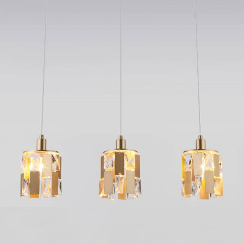 Светильник подвесной Eurosvet Scoppio 50101/3 перламутровое золото