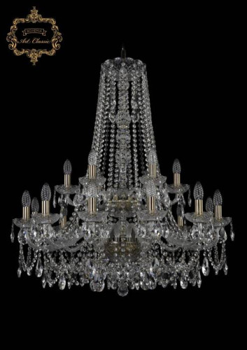 Подвесная хрустальная люстра 11.25 Art Classic 11.25.12+6.300.2d.h-93.Br.Sp