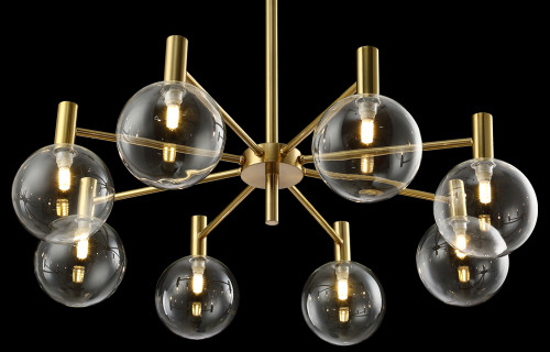 Люстра на штанге Crystal Lux Andres ANDRES SP8 BRONZE/TRANSPARENTE