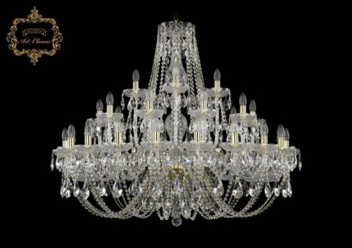 Подвесная хрустальная люстра 11.21 Art Classic 11.21.20+10+5.400.Gd.Sp