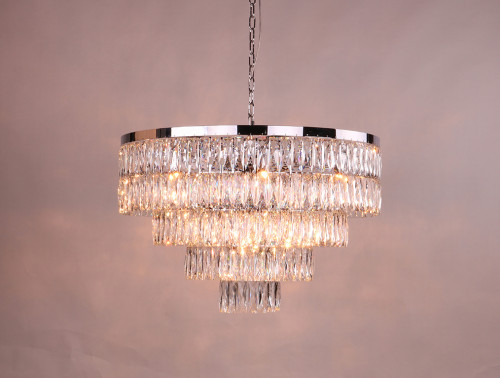 Подвесная хрустальная люстра 10120 Newport 10129+9/C gold