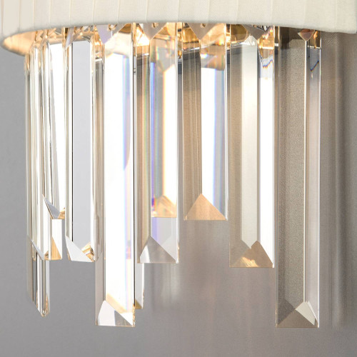 Настенное бра Eurosvet Amantea 10122/2 хром/прозрачный хрусталь Strotskis (10106/2)