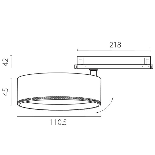 Трековый светильник Lightstar Alta Pro A5637DALI