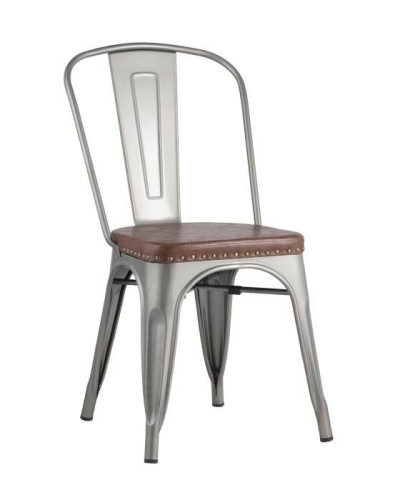 Обеденный стул Stool Group Tolix Soft LF818C GREY 7083+PU7002
