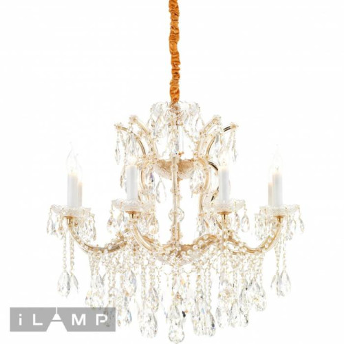Подвесная люстра iLamp Diamond 6071-8 GD+CL