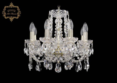 Подвесная хрустальная люстра 11.21 Art Classic 11.21.8.141.Gd.Sp