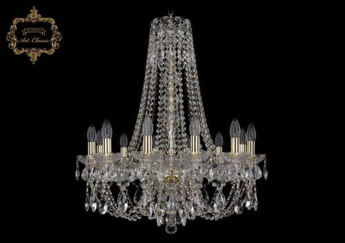 Подвесная хрустальная люстра 11.21 Art Classic 11.21.12.220.h-74.Gd.Sp