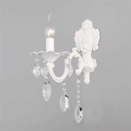 Настенное бра Eurosvet Veletta 10108/1 белый/прозрачный хрусталь Strotskis