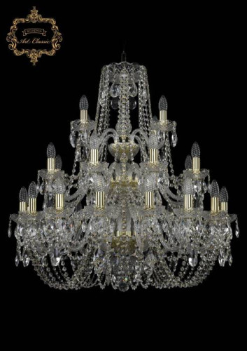 Подвесная хрустальная люстра 11.11 Art Classic 11.11.16+8+4.300.3d.Gd.Sp