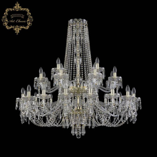 Подвесная хрустальная люстра 11.23 Art Classic 11.23.16+8+4.400.2d.Gd.Dr