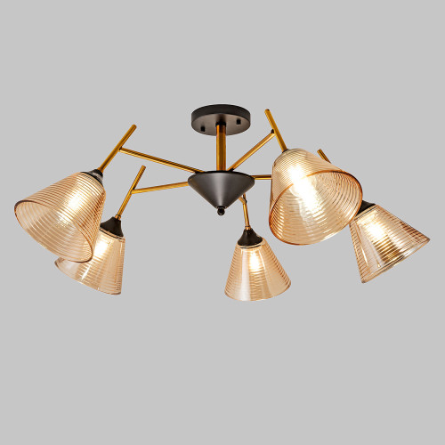 Люстра потолочная, 5*E27, медь+черный MD.4250-5-S-COP+BK