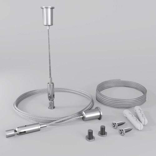 Комплект подвесов для радиусного профиля 2м с проводом питания Maytoni Заглушки и крепления для профиля ALM-3535R-PE-2M