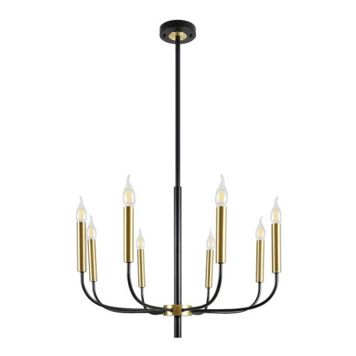 Люстра на штанге ЭкономСвет 10275 10275/8BK+GD