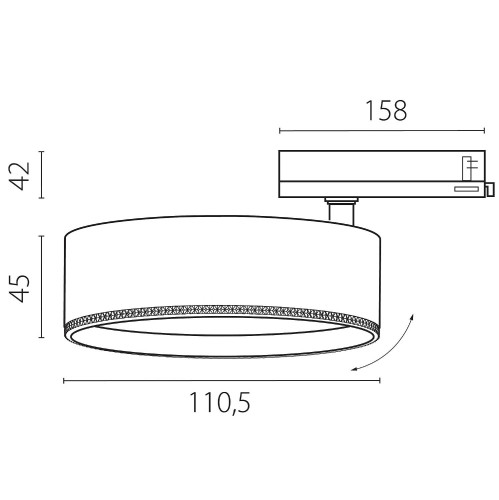 Трековый светильник Lightstar Alta Pro A5646QT