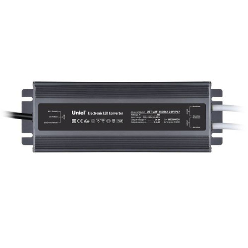 Блок питания ультратонкий, 150Вт Uniel UET-VAF-150B67 24V IP67 2 выхода