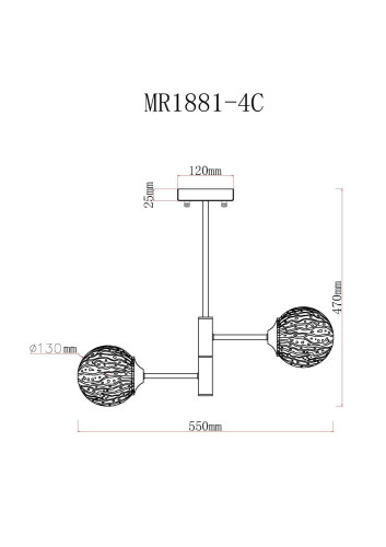 Люстра на штанге MyFar Camilla MR1881-4C