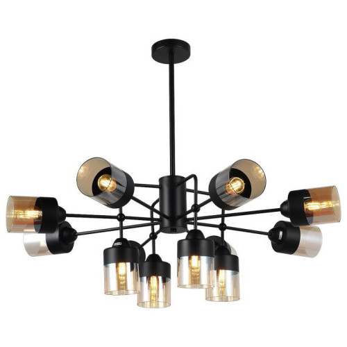 Люстра потолочная Е27 12*60Вт MD.74785-12-S-BK