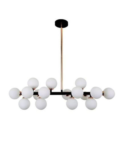 Люстра на штанге Lumina Deco Petrica LDP 6033-16 BK+GD