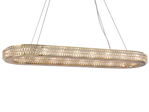 Подвесная люстра Newport Melody 8560/100 C oval gold polished