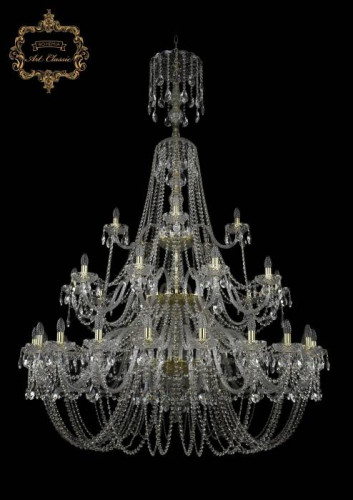 Подвесная хрустальная люстра 11.11 Art Classic 11.11.20+10+5.530.3d.XL-198.Gd.Sp