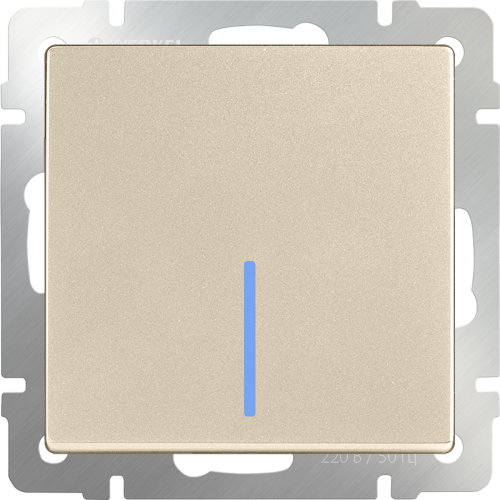 Выключатель Werkel W1110111/ Выключатель одноклавишный с подсветкой (шампань)