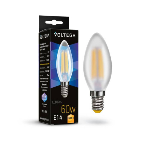 Светодиодные лампочки Voltega 7207 (E14)  (6Вт)  (3000K) 