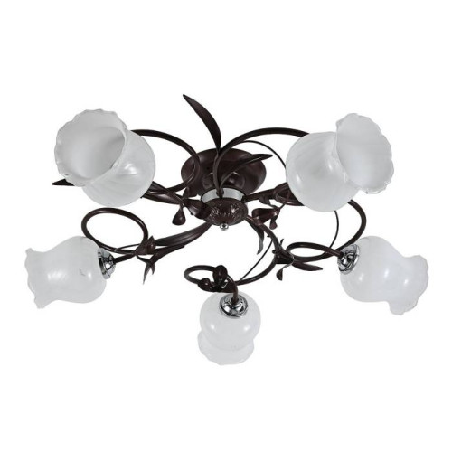 Потолочная люстра ЭкономСвет 10076 10076/5CF+CR WT